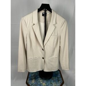 BDG Cream Blazer Jacket Women's Size M Classic Tailored Two Button Blazer